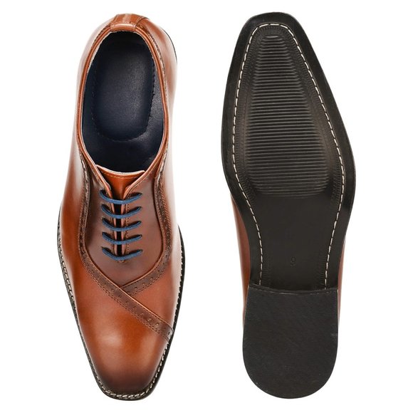 Classic Brown Leather Derby Shoes main image 4